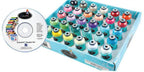 Thread kit Floriani Embellish Matte Thread Set, Hope Yoder-inspired, with colorful spools in a blue display tray