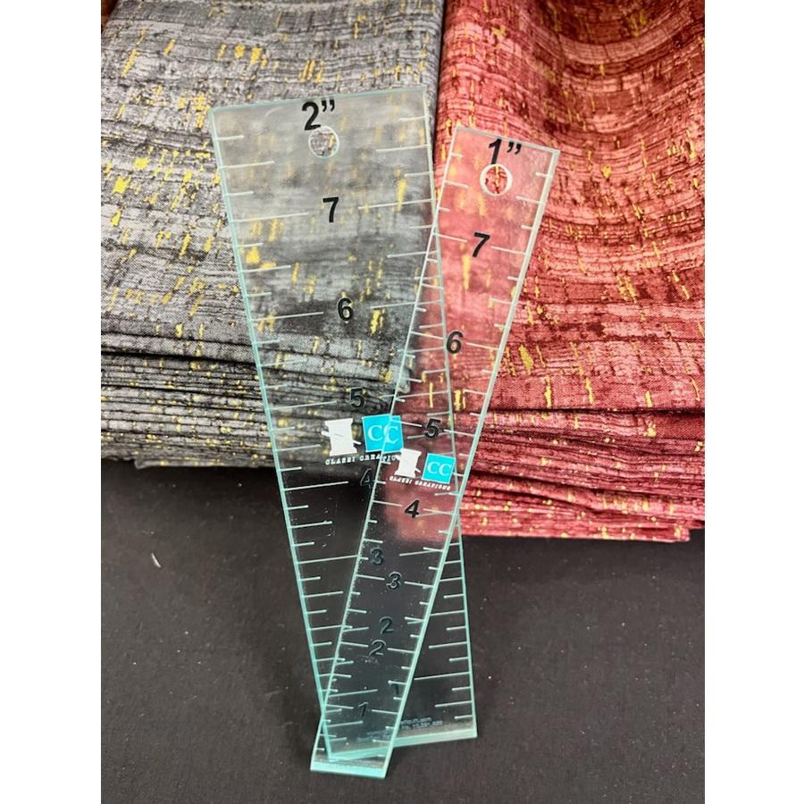 Classi Creations 1" x 2" x 8" Acrylic Grip Ruler Set - Sewingmachinesplus.com