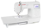 Singer 2010 Superb computerized sewing machine, white with built-in LCD display.