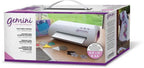 Gemini die cutting and embossing machine by Crafter's Companion, white with purple accents