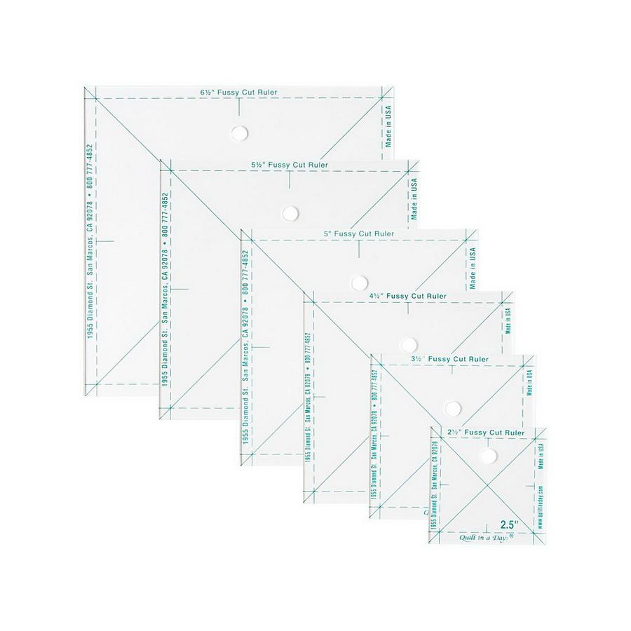 Quilt in a Day Complete Fussy Cut Ruler Set (QD2056) - Sewingmachinesplus.com