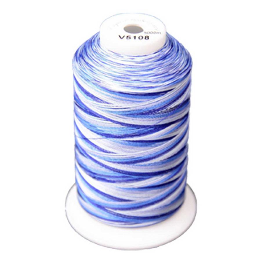 Exquisite Medley Variegated Thread - 108 Denim Blues 5000M Spool - Sewingmachinesplus.com