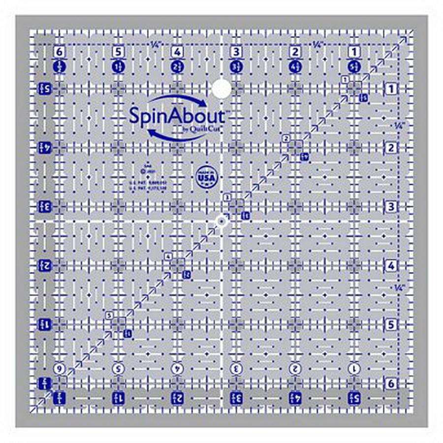SpinAbout 6.5 in Square Ruler - Sewingmachinesplus.com