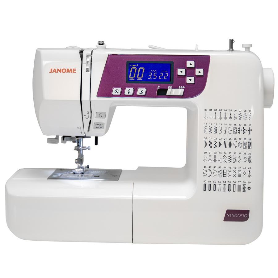 Janome 3160QDC Computer Sewing Machine - Purple/Grape Color (OPEN BOX MODEL) - Sewingmachinesplus.com