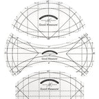 Good Measure Every Curve Quilting Template Ruler 3 PC Set - Sewingmachinesplus.com
