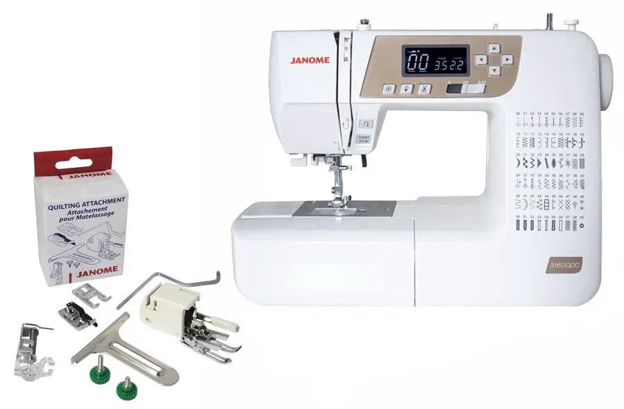 Janome 3160QDC - T - Gold Face Sewing Machine: FREE Quilting Attachment Kit - Sewingmachinesplus.com