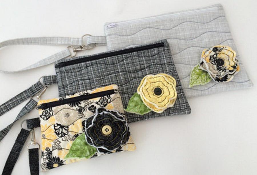 Embroidery Garden In the Hoop Wristlet Set - Sewingmachinesplus.com