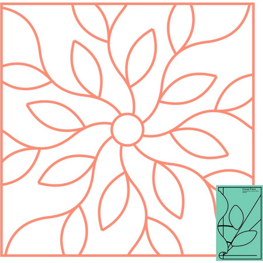 Sew Steady Design Coral Fern Template - Sewingmachinesplus.com