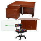 Kangaroo Sewing Furniture Kookaburra, Kangaroo and Joey II Bundle Cabinet Set (Teak) - Sewingmachinesplus.com