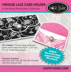 Vintage Card Holders Embroidery CD w/SVG - Designs by Hope Yoder