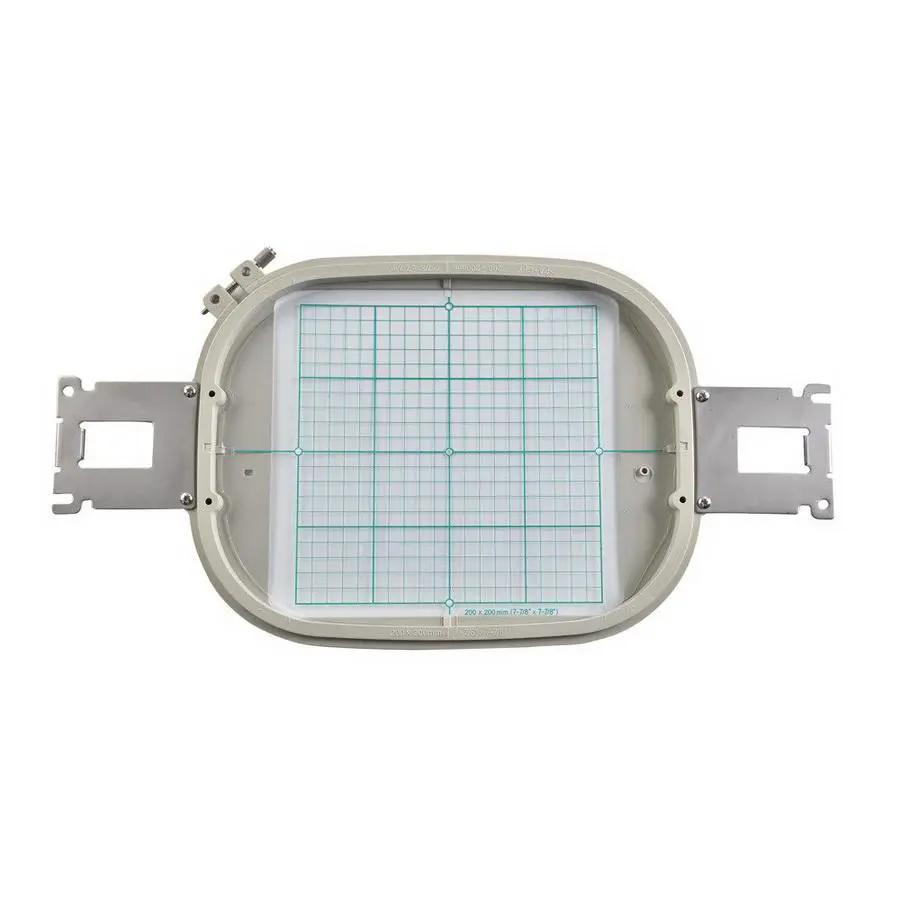 Sew Tech embroidery hoop 200mm x 200mm with grid, light gray plastic frame