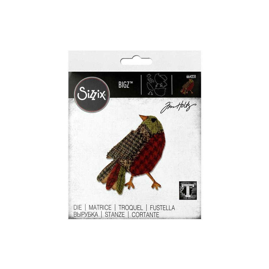 Sizzix Bigz Die Patchwork Bird by Tim Holtz - Sewingmachinesplus.com
