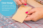 Grace TrueCut True Grips; clear quilting grips with transparent material for visible fabric markings.