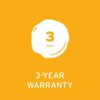 Reliable BARRACUDA 200ZW sewing machine warranty badge on orange background with 3-year warranty.
