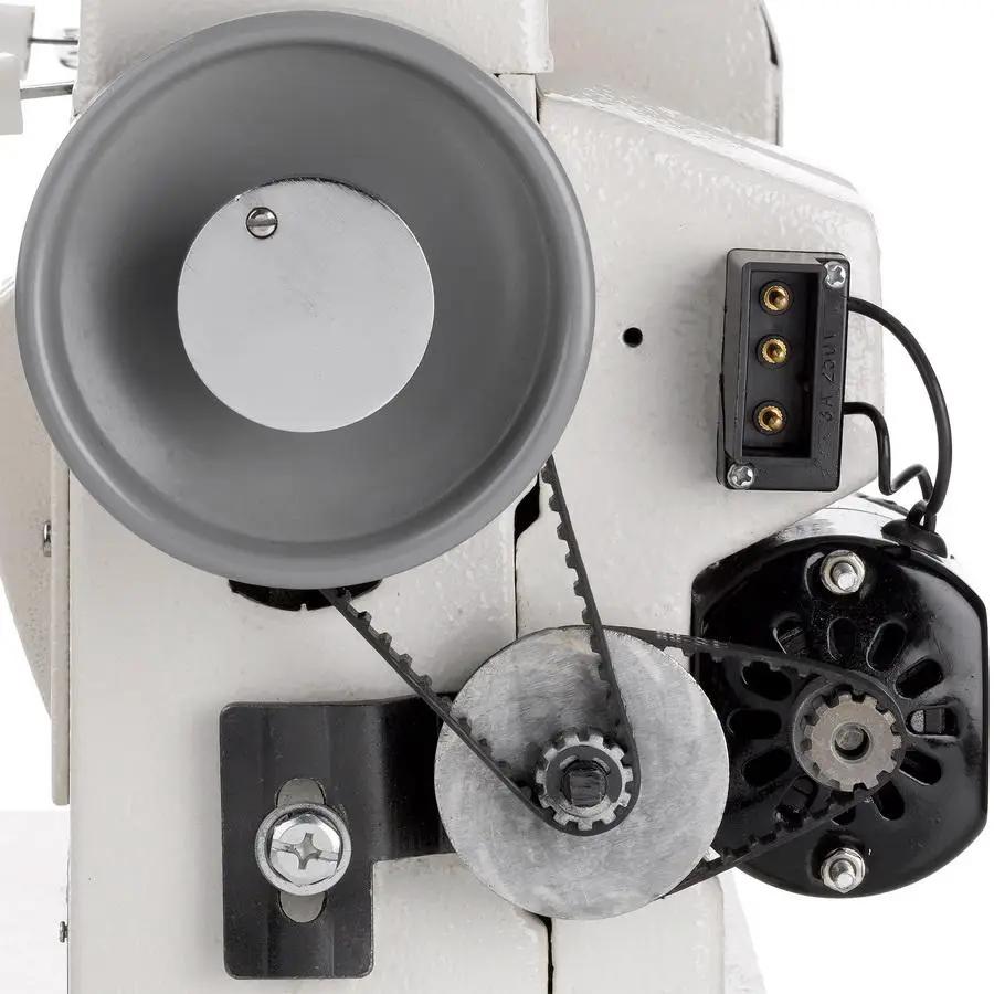 Reliable Barracuda 200ZW industrial sewing machine, belt-driven with exposed motor and pulleys