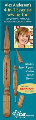 Alex Anderson's 4-in-1 Sewing Tool set; includes seam ripper, stiletto and presser Turner, C&T