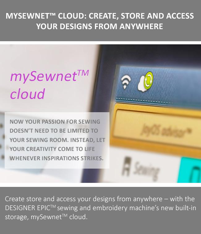 my sewnet cloud: create, store and access your design from anywhere
