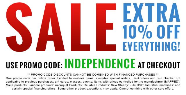 Promotional banner with 'SALE' and 'Extra 10% Off Everything!' text