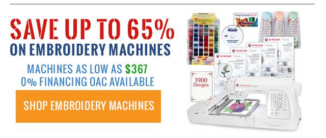 Advertisement for embroidery machines
