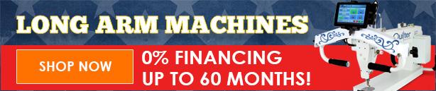 Advertisement for long arm machines with a machine