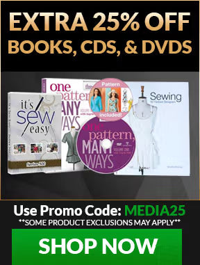 Promotional Banner for Books, CDS, DVDS with Promo Code and Shop Now Button