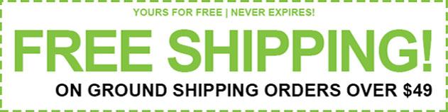 Free Shipping text in Green Color