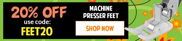 Banner for Sewing Machine Presser Feet with Discount Code