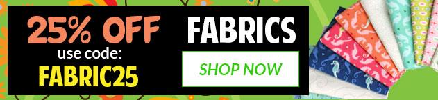 Banner for Sewing Fabric and Quilting with Discount Code