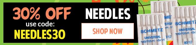 Banner for Sewing Needles with Offer details