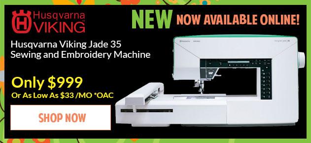 Husqvarna Viking Jade 35 Embroidery and Sewing Machine