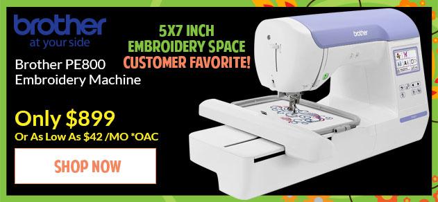 Brothers PE800 Embroidery Machine