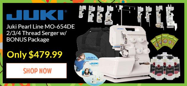 Banner for Juki Pearl Line MO-654- DE with Discount Code
