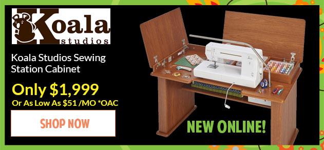 Banner for Koala Studios Sewing Station Cabinet with offer details