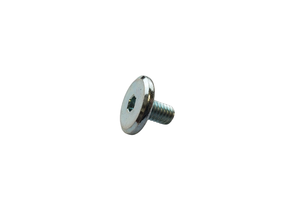 Phoenix Frame M6x10 connector bolt with flat washer and Phillips drive, silver metal