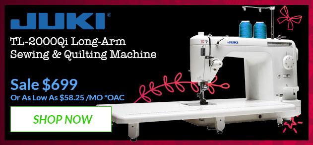 Juki TL-2000Qi Long-Arm Sewing & Quilting Machine Banner Image with offer details