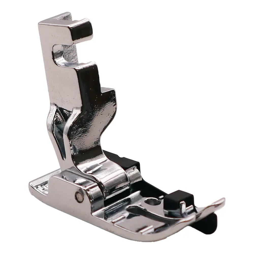 Janome 1/4 in seam foot HP, chrome metal presser foot for sewing machines