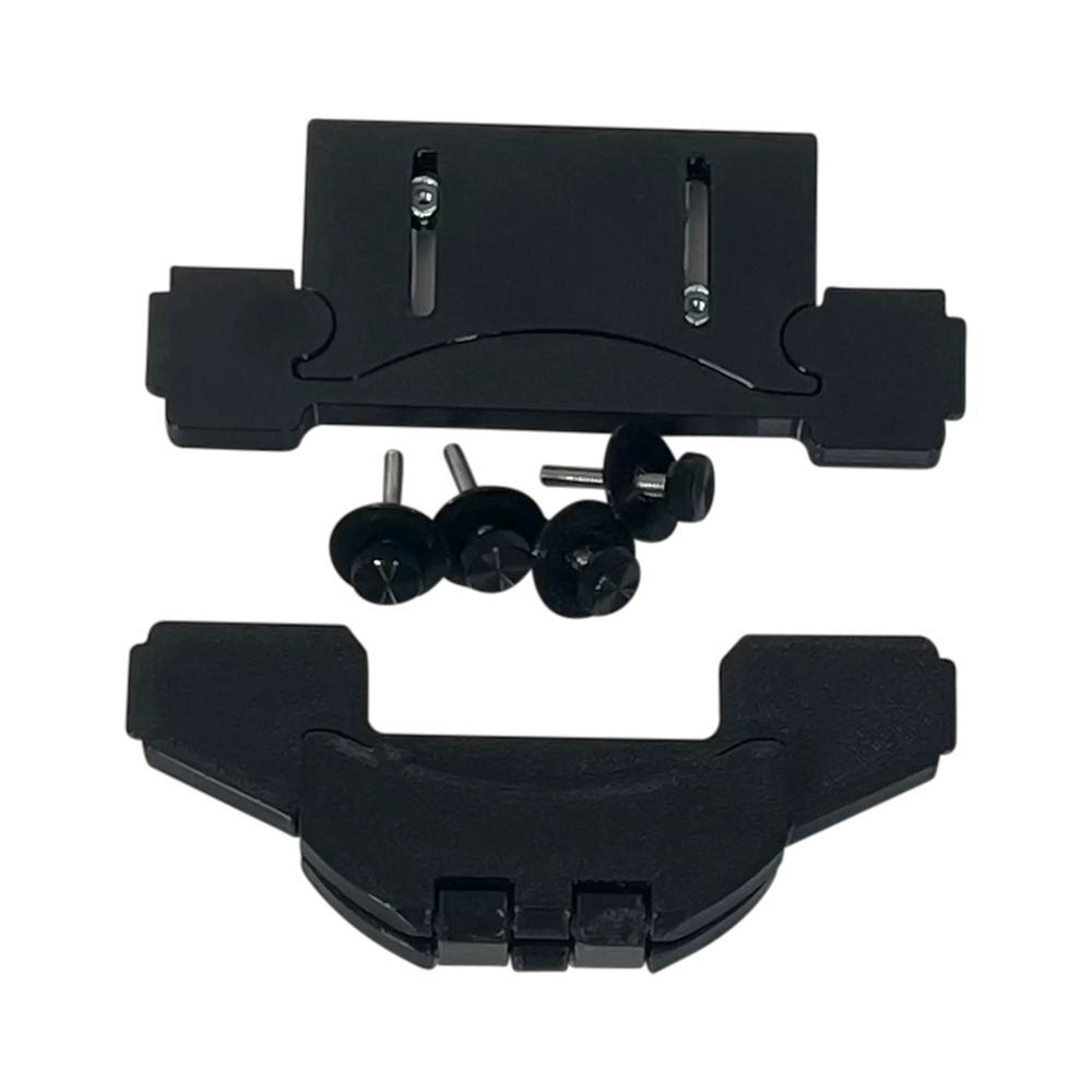 Tex Inc Sleeve/Cap Board Pro Combo Bracket Set Add-On, black plastic hooping aid with metal screws
