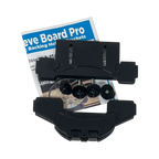 Sleeve/Cap Board Pro Combo Bracket Set Add-On for hooping; black plastic bracket with metal hardware.