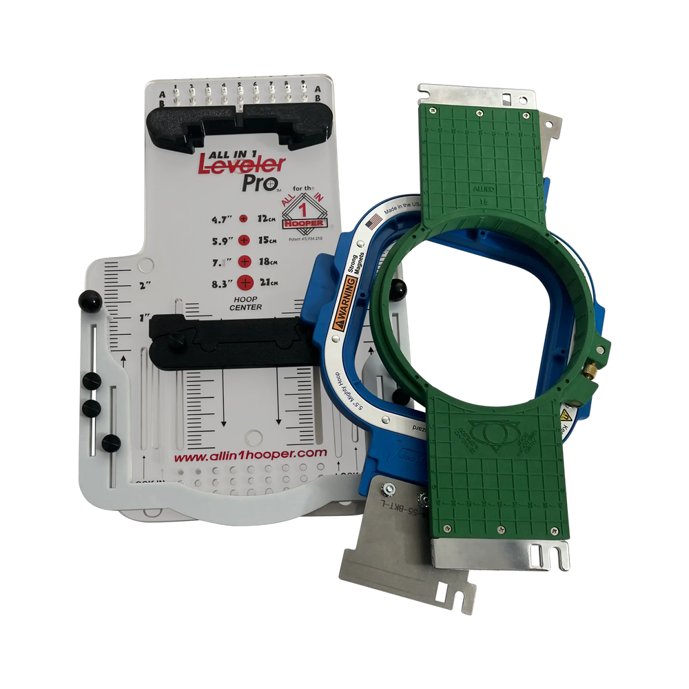 Leveler Pro Combo Bracket Set for Mighty & Round Hoops, Tex Inc; white unit with black lever