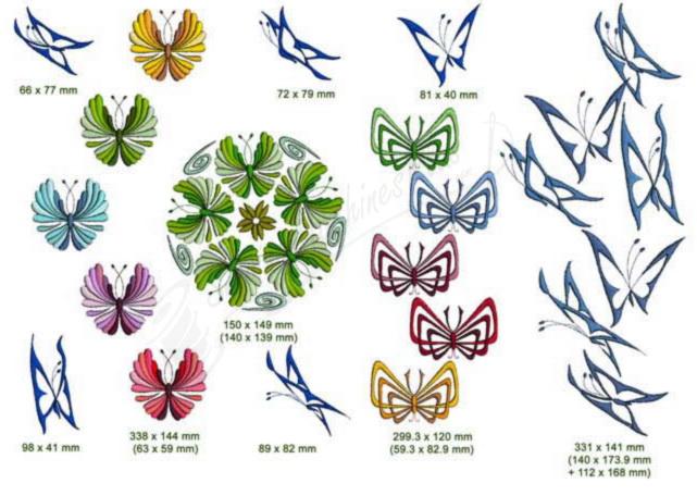 Momo-Dini Embroidery Designs - Butterfly 1 (0400121)