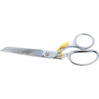 Gingher 8in Spring Action Scissors, silver stainless blades with yellow guard