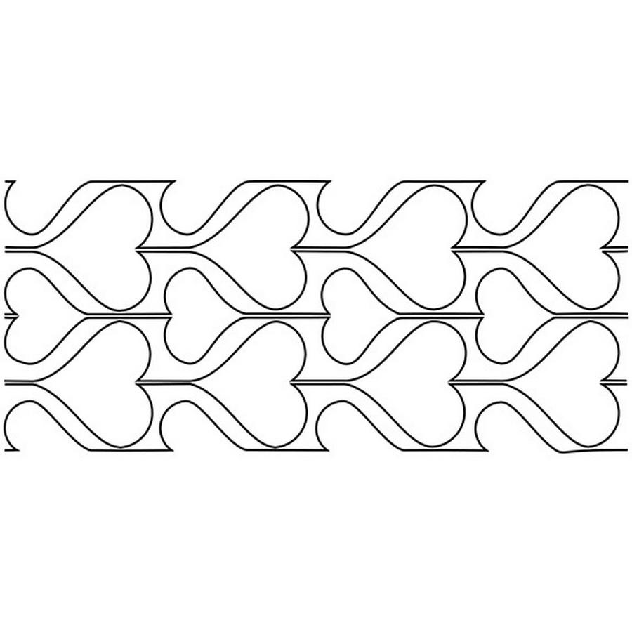 Groovy Board - 10in. Ivy Hearts Quilting Template