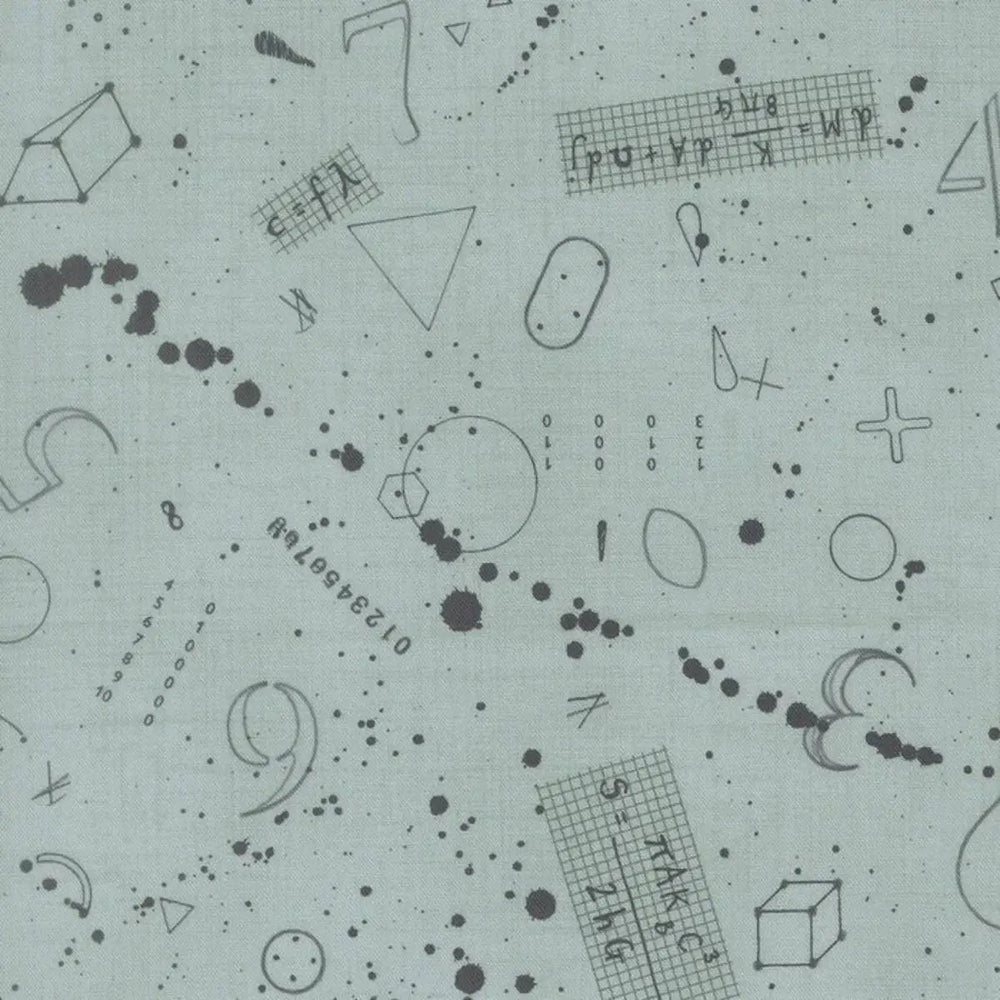 Data Black Holes Babbage quilting fabric with math and geometric designs by Janet Clare for Moda Fabrics