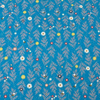 Oh Blooming Dale Turquoise quilting fabric with colorful daisy floral motifs by Sarah J Patterson for Sewing Sanctuary