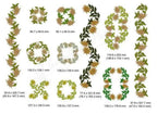 Momo-Dini Embroidery Designs Wild Flowerets; multicolored floral frames and borders