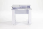 Koala Serger Studio serger table on wheels, light lavender sewing machine extension table