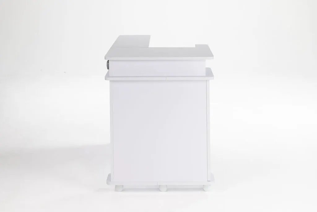 Koala Serger Studio serger extension table, white, on wheels