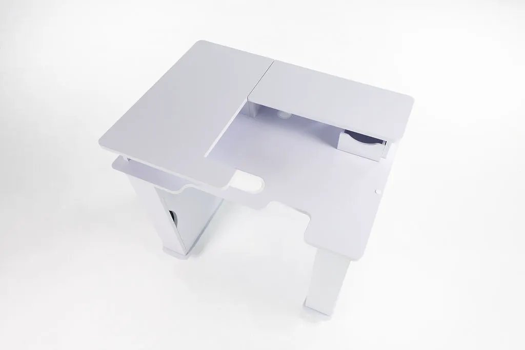 Koala Serger Studio sewing machine extension table in white