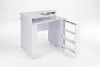 Koala Serger Studio white sewing machine extension table with built-in storage and rolling cabinet