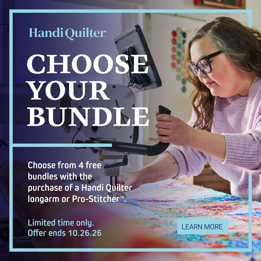 Handi Quilter Simply Sixteen gray long-arm quilting machine with 5ft Little Foot Frame and Little Buddy Kit